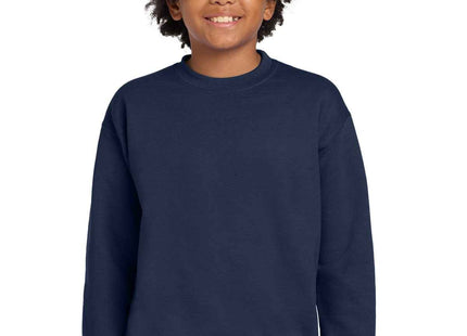 Gildan Youth Heavy Blend Crewneck Sweatshirt 18000B Navy