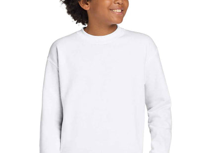 Gildan Youth Heavy Blend Crewneck Sweatshirt 18000B White