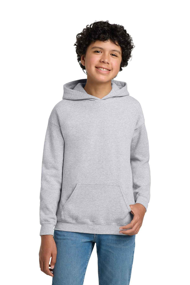 Gildan Youth Heavy Blend Hooded Sweatshirt 18500B Ash Grey