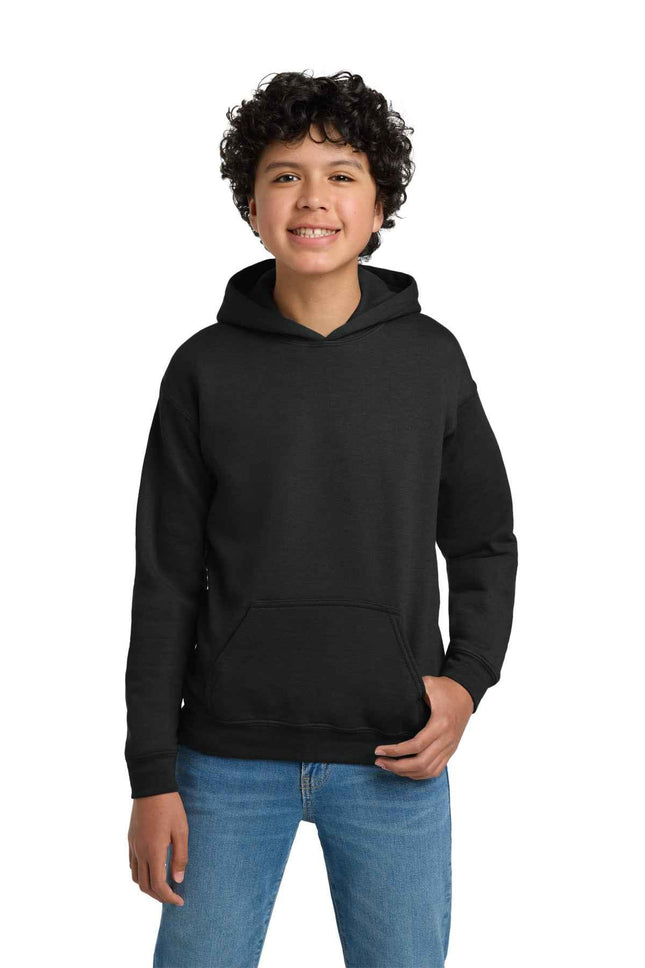 Gildan Youth Heavy Blend Hooded Sweatshirt 18500B Black