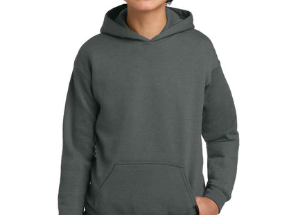 Gildan Youth Heavy Blend Hooded Sweatshirt 18500B Charcoal