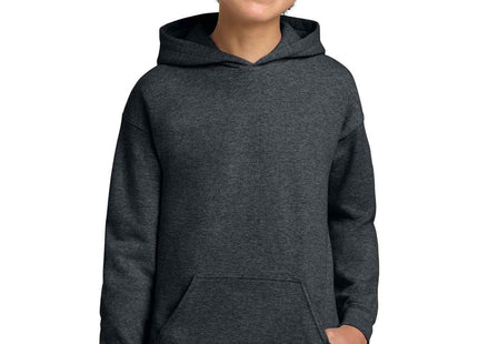 Gildan Youth Heavy Blend Hooded Sweatshirt 18500B Dark Heather