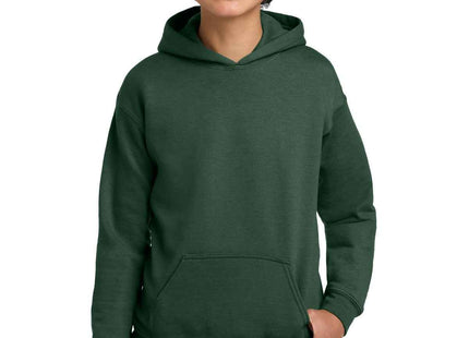 Gildan Youth Heavy Blend Hooded Sweatshirt 18500B Fan Dark Green