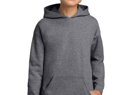 Gildan Youth Heavy Blend Hooded Sweatshirt 18500B Graphite Heather
