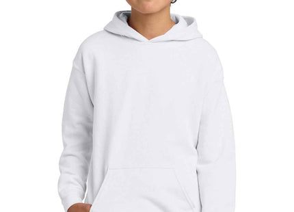 Gildan Youth Heavy Blend Hooded Sweatshirt 18500B White