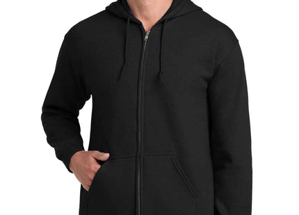 Gildan Heavy Blend FullZip Hooded Sweatshirt 18600 Black