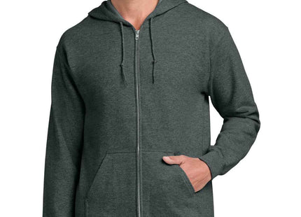Gildan Heavy Blend FullZip Hooded Sweatshirt 18600 Dark Heather Grey