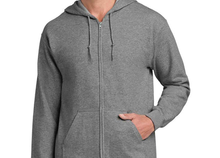 Gildan Heavy Blend FullZip Hooded Sweatshirt 18600 Graphite Heather
