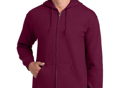 Gildan Heavy Blend FullZip Hooded Sweatshirt 18600 Maroon