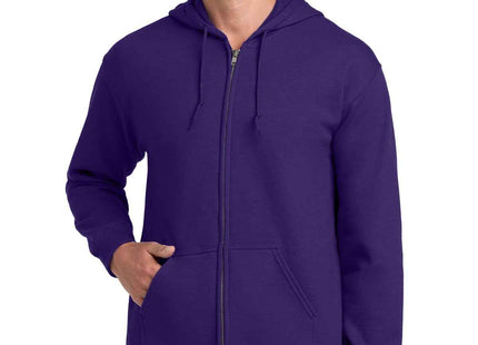 Gildan Heavy Blend FullZip Hooded Sweatshirt 18600 Purple