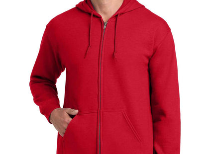 Gildan Heavy Blend FullZip Hooded Sweatshirt 18600 Red