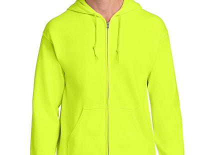 Gildan Heavy Blend FullZip Hooded Sweatshirt 18600 Safety Green