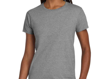 Gildan Women's Ultra Cotton 100% US Cotton T Shirt 2000L Sport Grey