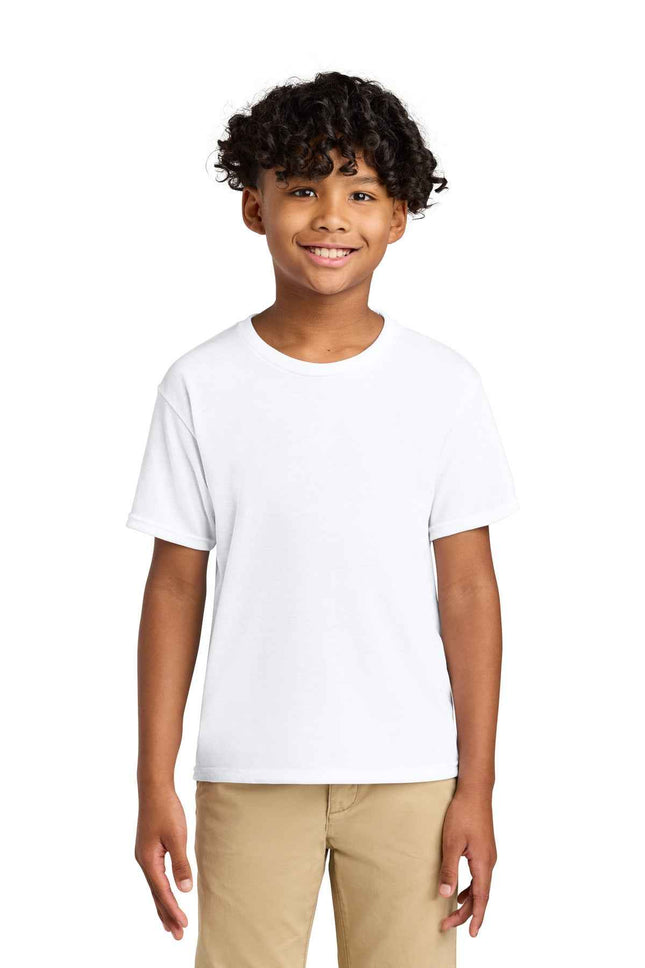 Jerzees Youth DriPower 100% Polyester Tee 21B White