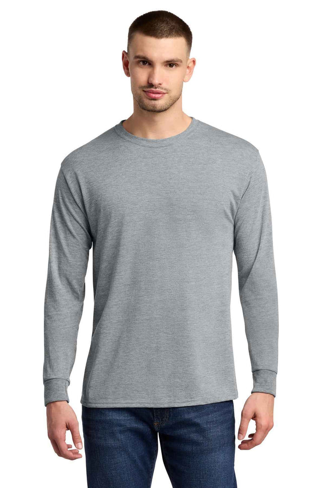 Jerzees DriPower 100% Polyester Long Sleeve T Shirt 21LS Athletic Heather