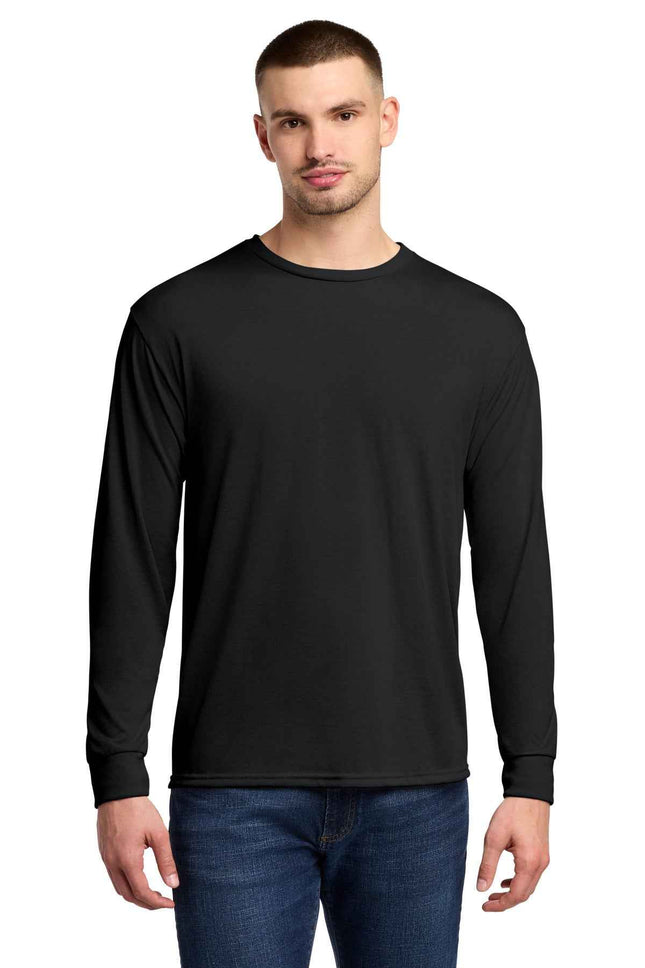 Jerzees DriPower 100% Polyester Long Sleeve T Shirt 21LS Black