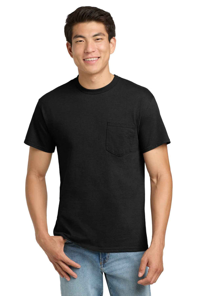 Gildan Ultra Cotton 100% US Cotton T Shirt with Pocket 2300 Black