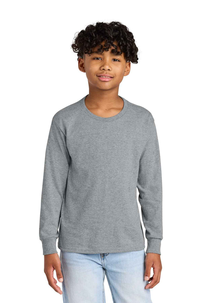 Jerzees Youth DriPower 50/50 Cotton/Poly Long Sleeve 29BL Athletic Heather
