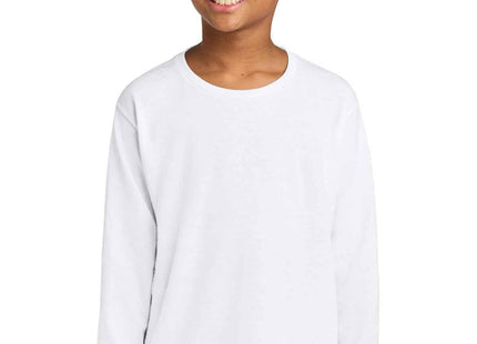 Jerzees Youth DriPower 50/50 Cotton/Poly Long Sleeve 29BL White