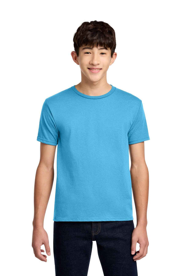 Jerzees Youth DriPower 50/50 Cotton/Poly T Shirt 29B Aquatic Blue