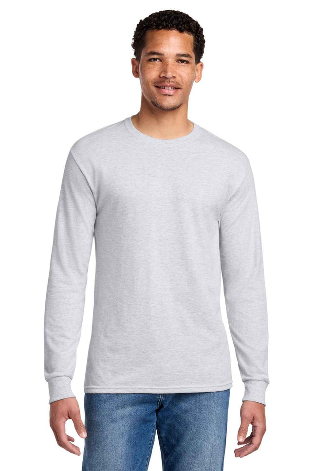 Jerzees DriPower 50/50 Cotton/Poly Long Sleeve T Shirt 29LS Ash
