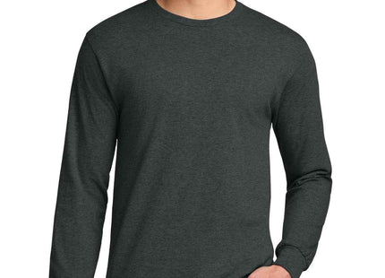 Jerzees DriPower 50/50 Cotton/Poly Long Sleeve T Shirt 29LS Black Heather