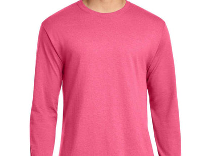 Jerzees DriPower 50/50 Cotton/Poly Long Sleeve T Shirt 29LS Neon Pink