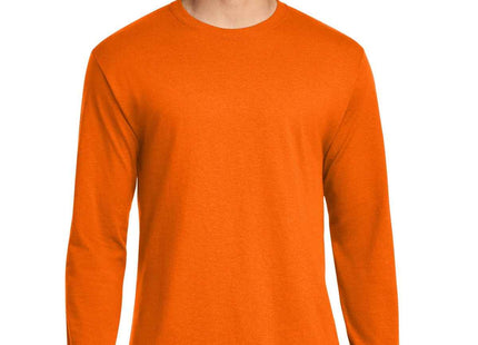 Jerzees DriPower 50/50 Cotton/Poly Long Sleeve T Shirt 29LS Safety Orange