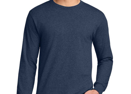 Jerzees DriPower 50/50 Cotton/Poly Long Sleeve T Shirt 29LS Vintage Heather Navy