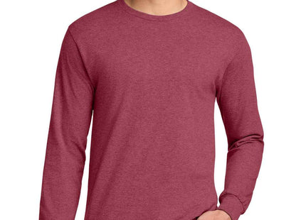 Jerzees DriPower 50/50 Cotton/Poly Long Sleeve T Shirt 29LS Vintage Heather Red
