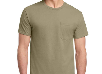 Jerzees DriPower 50/50 Cotton/Poly Pocket T Shirt 29MP Khaki