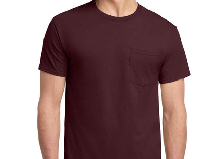 Jerzees DriPower 50/50 Cotton/Poly Pocket T Shirt 29MP Maroon