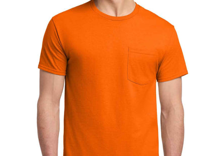 Jerzees DriPower 50/50 Cotton/Poly Pocket T Shirt 29MP Safety Orange