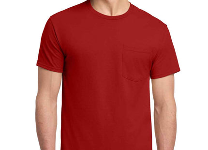 Jerzees DriPower 50/50 Cotton/Poly Pocket T Shirt 29MP True Red