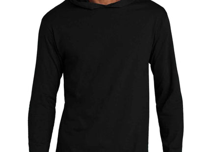 Jerzees Classics Unisex Cotton Long Sleeve Hooded T Shirt 363LH Black Ink