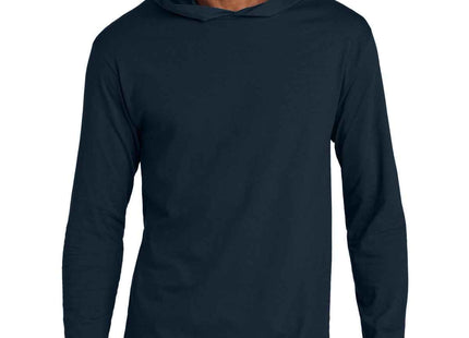 Jerzees Classics Unisex Cotton Long Sleeve Hooded T Shirt 363LH J. Navy