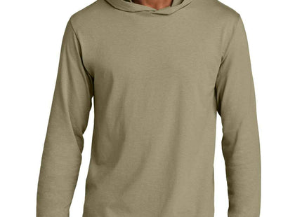 Jerzees Classics Unisex Cotton Long Sleeve Hooded T Shirt 363LH Khaki