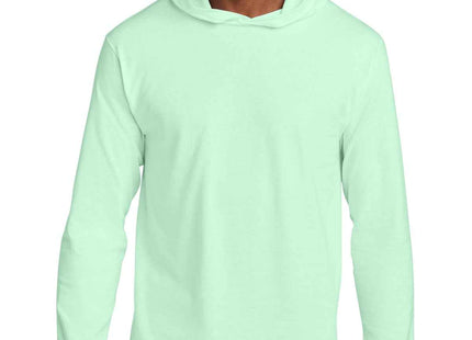 Jerzees Classics Unisex Cotton Long Sleeve Hooded T Shirt 363LH Mint To Be