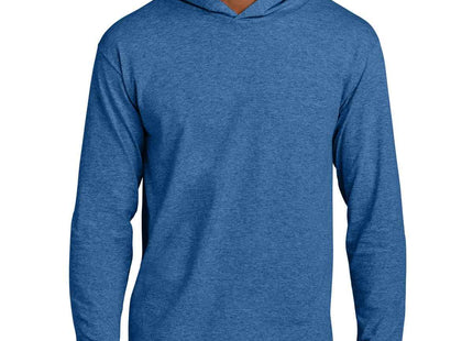 Jerzees Classics Unisex Cotton Long Sleeve Hooded T Shirt 363LH Retro Heather Royal