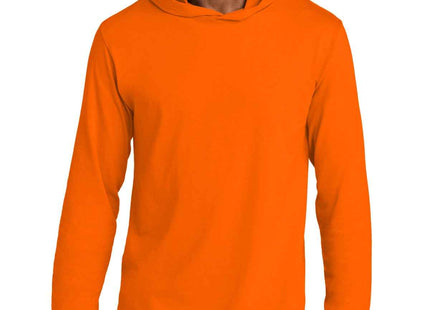 Jerzees Classics Unisex Cotton Long Sleeve Hooded T Shirt 363LH Safety Orange