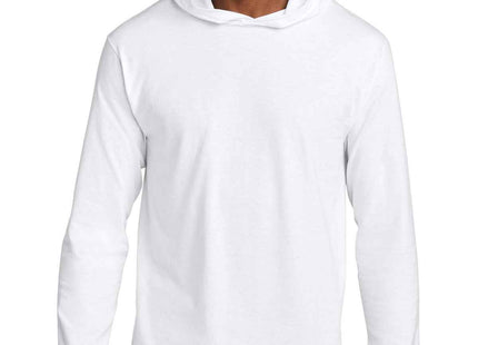 Jerzees Classics Unisex Cotton Long Sleeve Hooded T Shirt 363LH White