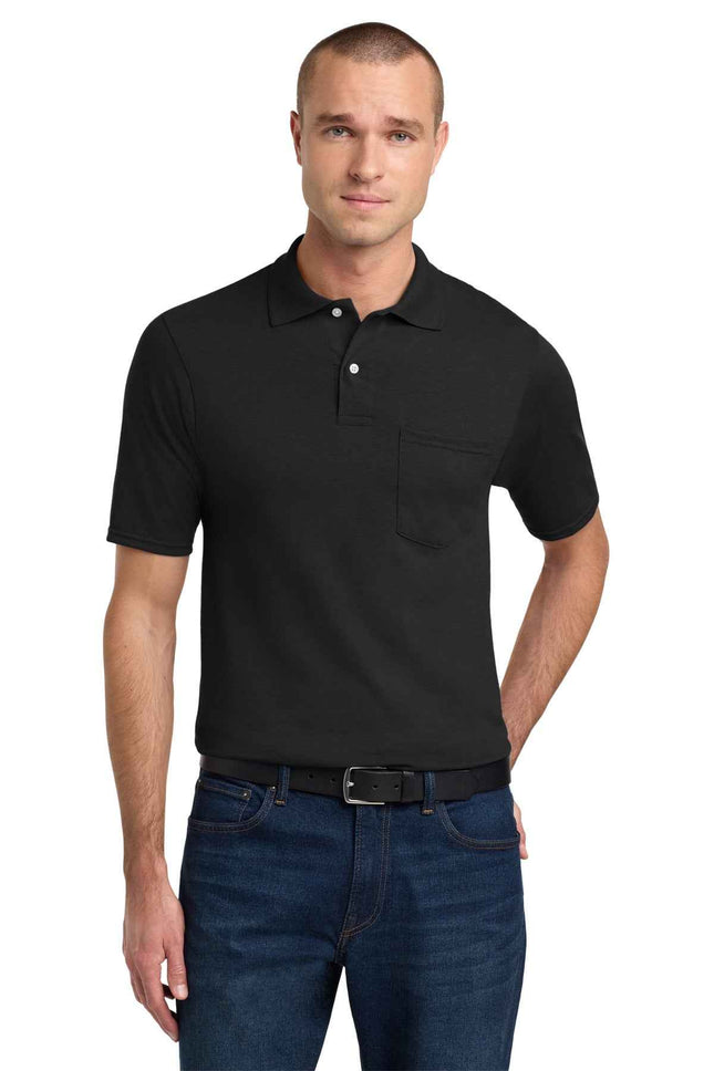 Jerzees DriPower Pocket Sport Shirt 436MP Black