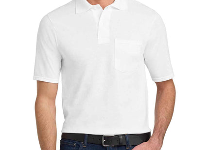 Jerzees DriPower Pocket Sport Shirt 436MP White