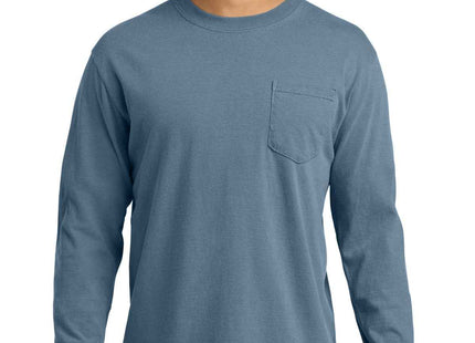 COMFORT COLORS Heavyweight Ring Spun Long Sleeve Pocket Tee 4410 Blue Jean