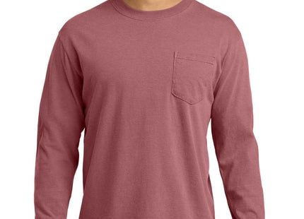 COMFORT COLORS Heavyweight Ring Spun Long Sleeve Pocket Tee 4410 Brick