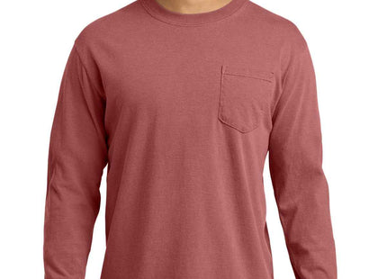COMFORT COLORS Heavyweight Ring Spun Long Sleeve Pocket Tee 4410 Crimson