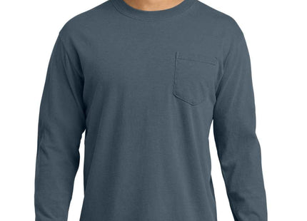 COMFORT COLORS Heavyweight Ring Spun Long Sleeve Pocket Tee 4410 Denim