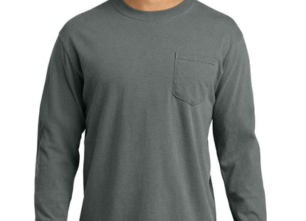 COMFORT COLORS Heavyweight Ring Spun Long Sleeve Pocket Tee 4410 Grey