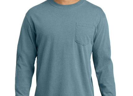 COMFORT COLORS Heavyweight Ring Spun Long Sleeve Pocket Tee 4410 Ice Blue
