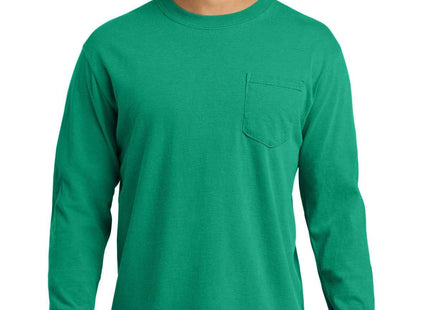 COMFORT COLORS Heavyweight Ring Spun Long Sleeve Pocket Tee 4410 Island Green